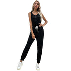 Damen Jumpsuit mit elastischem Taillenbund und praktischen Taschen R&B