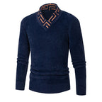 Herren modischer Pullover mit schickem Stehkragen und strukturiertem Design R&B