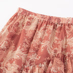 Damen Maxi-Rock mit voluminösem Stufendesign R&B