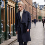 Herren eleganter und hochwertiger Wollmantel R&B