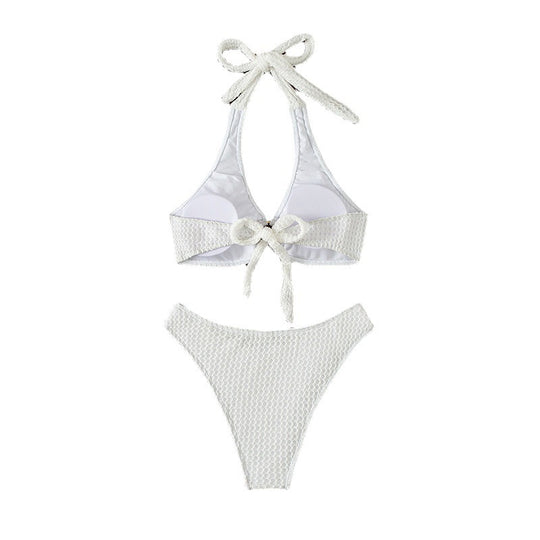 Damen Triangel-Bikini mit raffiniertem Ring-Detail und markantem Strukturdesign R&B