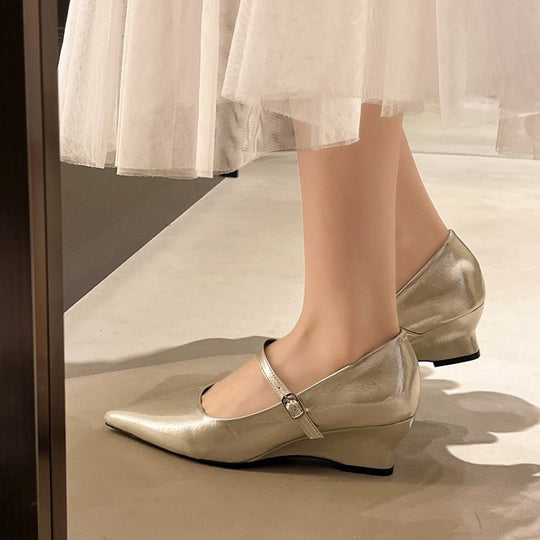 Damen elegante Mary Jane Pumps mit schickem Absatz R&B