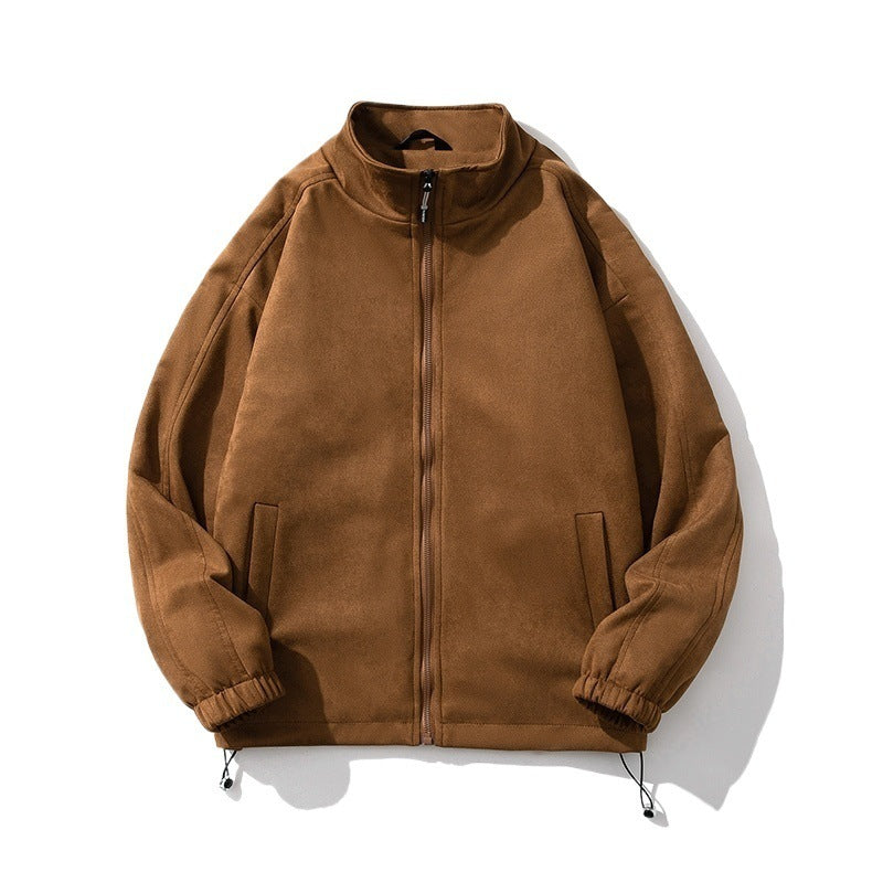 Damen sportliche Fleece-Jacke mit hohem Kragen und seitlichen Reißverschlusstaschen R&B