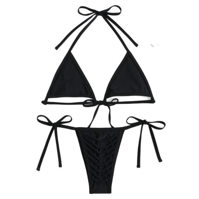 Damen Triangel-Bikini mit raffinierten Schnürdetails R&B