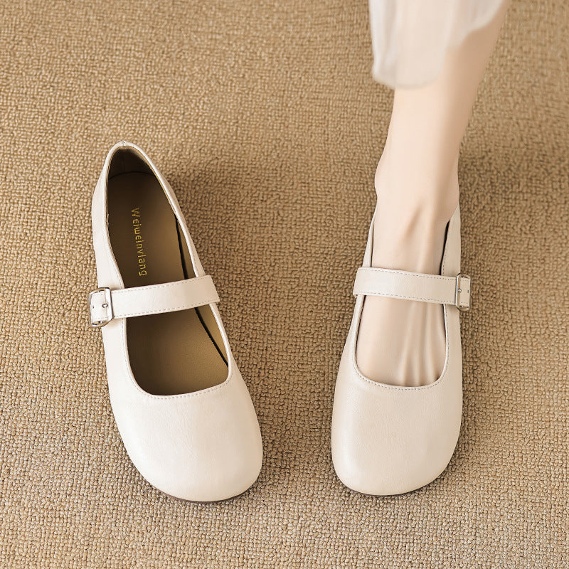 Damen Ballerinas mit verstellbarem Riemen und angenhmem Innenfutter