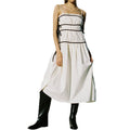 Damen Maxikleid mit verspieltem Rüschendesign und verstellbaren Trägern R&B