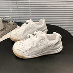 Damen Bequeme Freizeitsneaker mit atmungsaktiver Oberflächenstruktur und flexibler Sohle