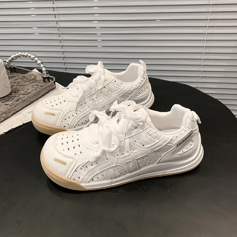 Damen Bequeme Freizeitsneaker mit atmungsaktiver Oberflächenstruktur und flexibler Sohle