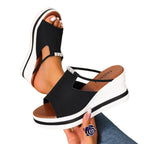 Damen Wedge-Pantoletten mit dekorativem Schmuckdetail R&B