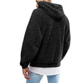 Herren kuschelige Fleece-Hoodie mit hohem Kragen
