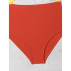 Damen Cut-Out Badeanzug mit hohem Bund und Wickeldesign R&B