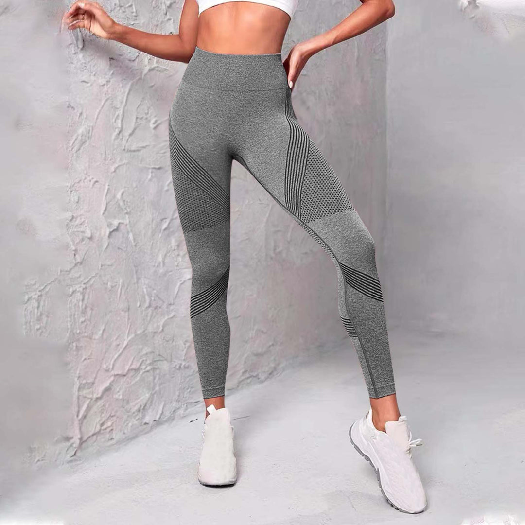 Damen Funktionsleggings mit atmungsaktivem Design und strukturierten Einsätzen R&B