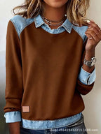 R&B | Sweatshirt mit Kontrast Einsätzen