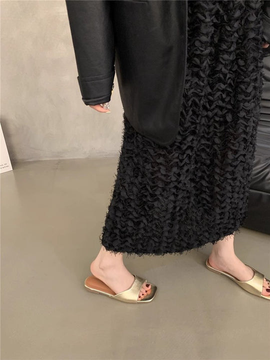 Damen modische Slide-Pantoletten mit elegantem Riemen und bequemer Fußbettgestaltung R&B