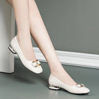 Damen Elegante Ballerinas mit modischem Schnallenverschluss R&B