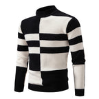 Herren moderner Rollkragenpullover mit strukturiertem Rippdesign
