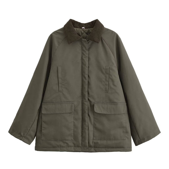 Damen Übergangsjacke mit hohem Kragen und praktischen Taschen R&B
