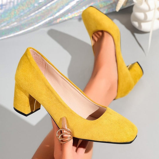 Damen Komfortable Blockabsatz-Pumps R&B