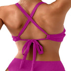 Damen Sport-Bikinioberteil mit eleganter Wickel-Optik
