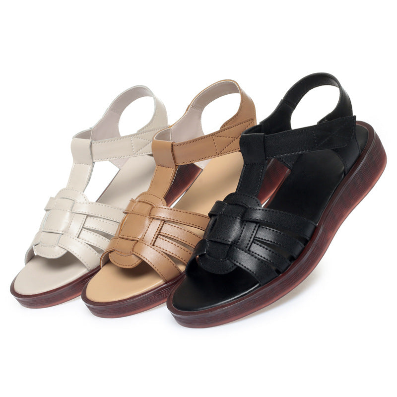 Damen Komfortable Riemchensandalen mit anatomisch geformtem Fußbett und rutschfester Sohle R&B