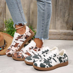 Damen Sportliche Sneakers mit trendigem Kuhdesign R&B