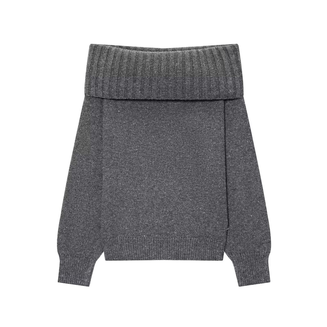 Damen Elegante Strickpullover mit überschnittenen Schultern R&B