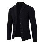 Herren Strickjacke mit modischem Zopfmuster und strukturierter Textur