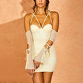Damen Mini-Kleid mit eleganten Ärmeln R&B