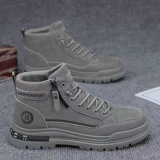 Damen Modische High-Top Stiefel mit robustem Sohlenprofil und praktischem Reißverschluss R&B