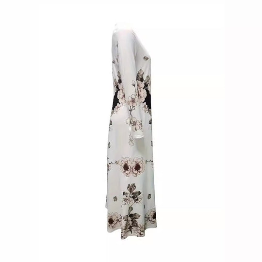 Damen Maxikleid mit floralem Design und praktischen Taschen R&B
