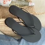 Damen Elegante Flip-Flops mit glänzendem Riemendesign R&B