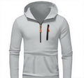Herren moderner Kapuzenpullover mit innovativem halben Reißverschluss R&B