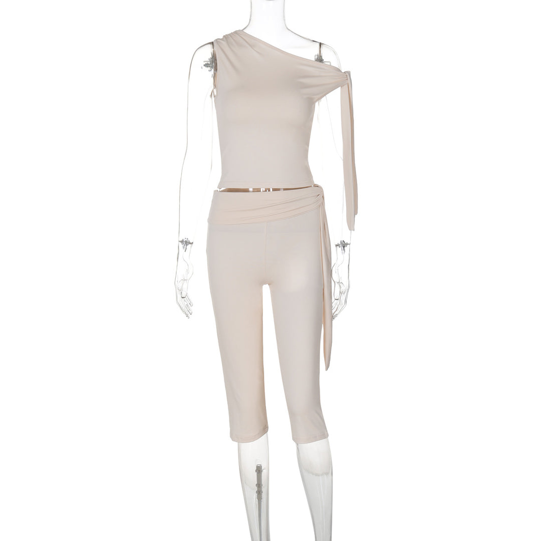 Damen Einseitiger Jumpsuit mit exklusiven Drapierungen R&B