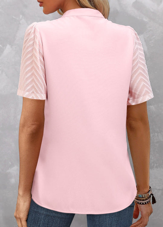 Damen Chic Bluse mit strukturierter Spitze R&B