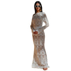 Damen gehäkeltes Blumen-Minikleid R&B
