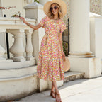 Damen Freizeitkleid mit floralen Mustern R&B