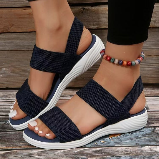 Damen Sportliche Sandalen mit verstellbaren Riemen und rutschfester Sohle R&B