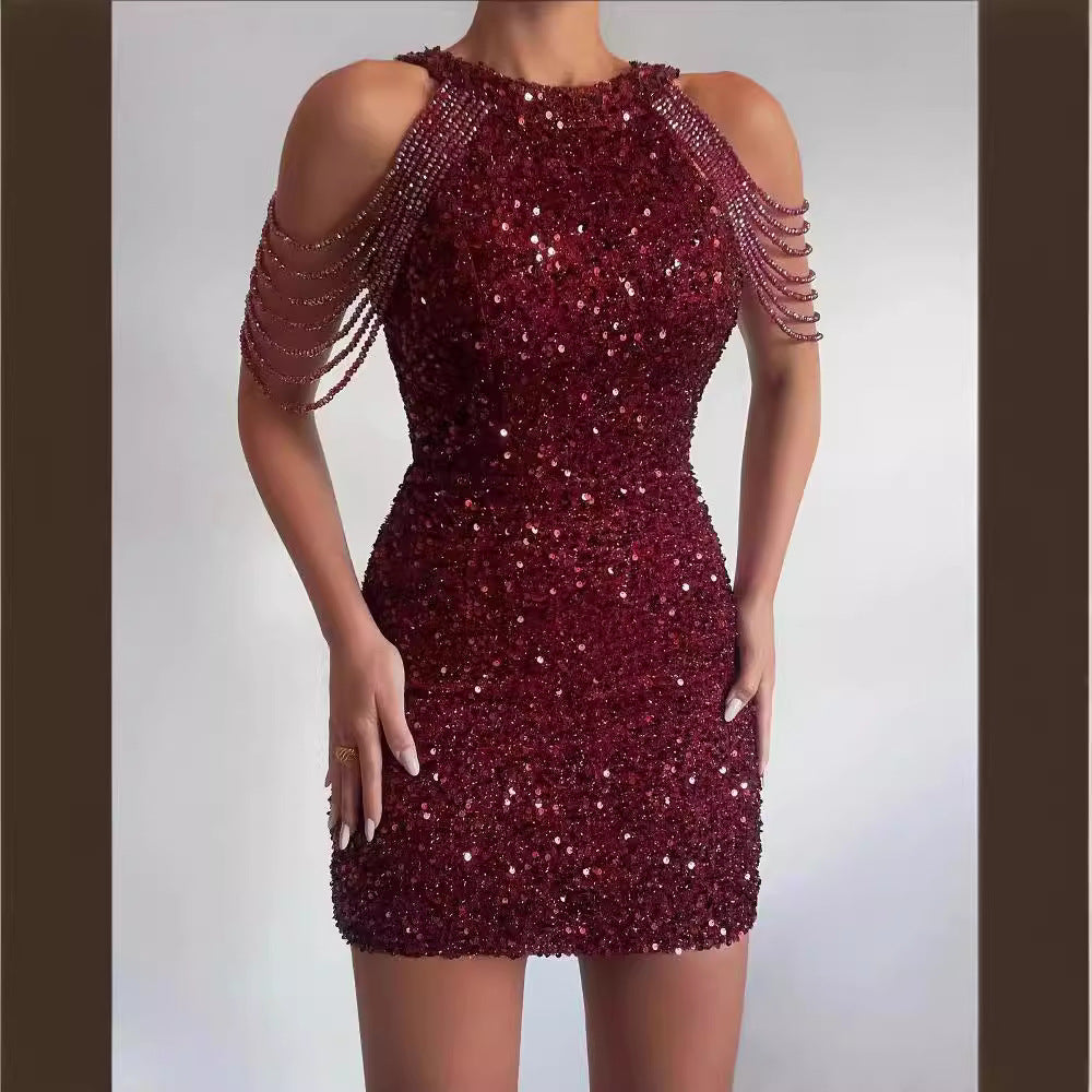 Damen Glitzerndes Abendkleid R&B