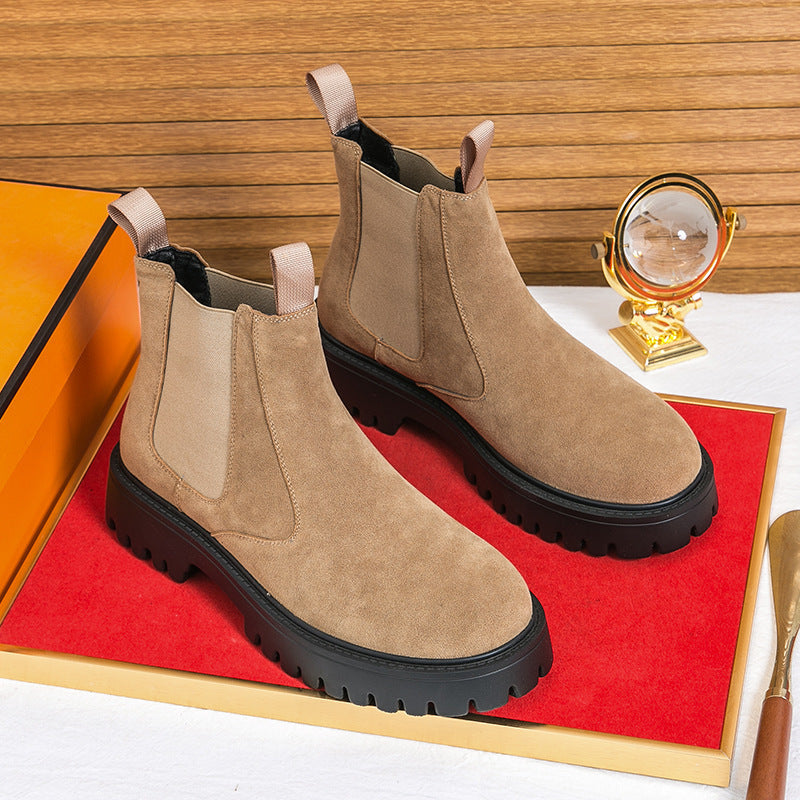 Damen Modische Chelsea-Stiefel mit rutschfester Sohle und elastischen Einsätzen R&B