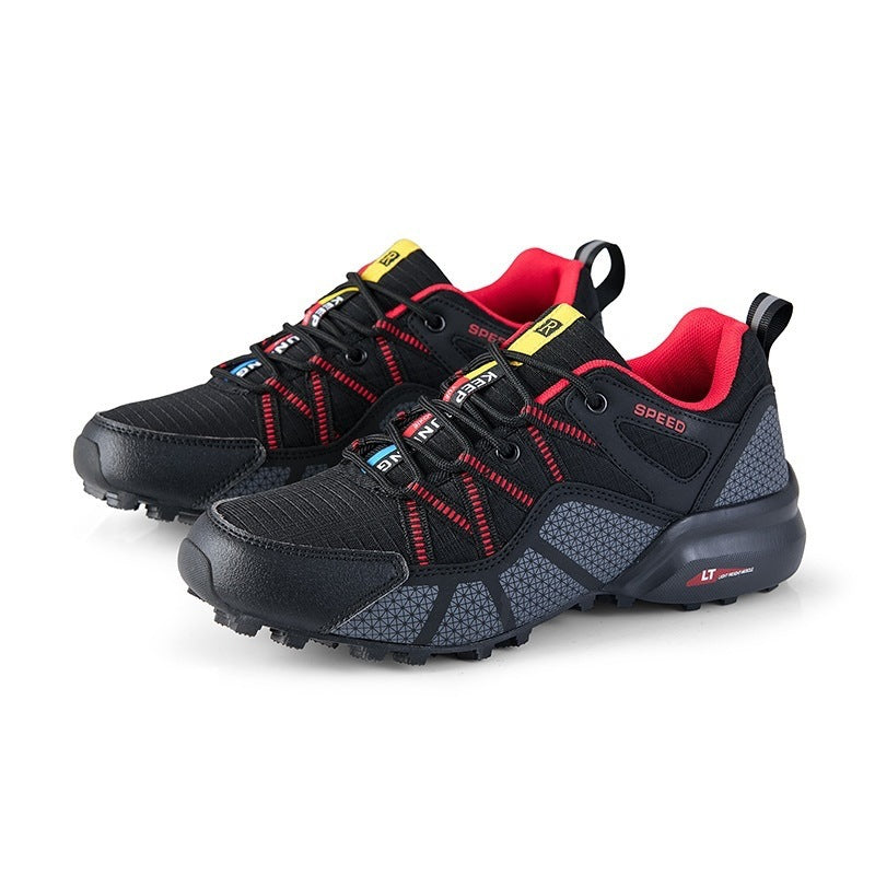Herren nan robuster Trailrunning- und Outdoor-Sneaker mit griffiger Multiterrain-Profilsohle, verstärkter Zehenkappe und Bungee-Schnürung R&B