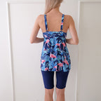 R&B | Damen Tankini-Set mit Floralem Oberteil und Sportlichen Shorts