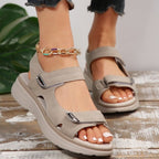 Damen komfortable Sandalen mit verstellbaren Riemen und ergonomischem Fußbett R&B