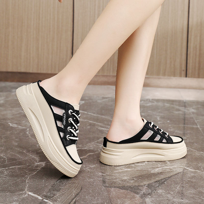 Damen Slip-On Sneakers mit atmungsaktivem Mesh und rutschfester Sohle R&B