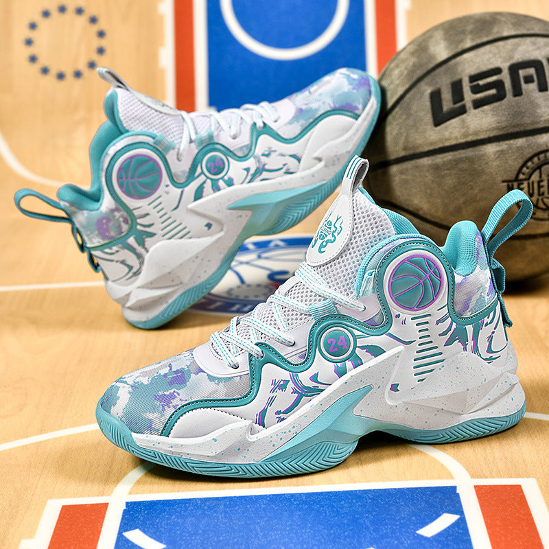 Damen Hochleistungs-Basketball-Sneaker mit atmungsaktivem Mesh-Obermaterial und rutschfester Sohle R&B