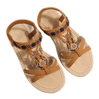 Damen modische Sandalen mit floralem Dekor und flexiblem Riemensystem R&B