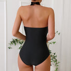 Damen Bademantel mit floralem Design und langen Ärmeln R&B