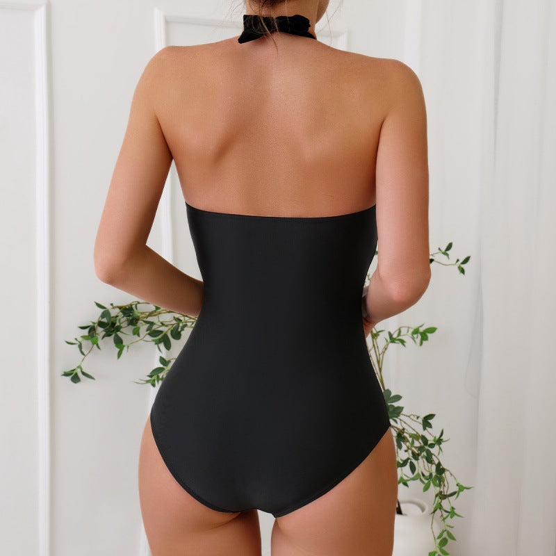 Damen Bademantel mit floralem Design und langen Ärmeln R&B