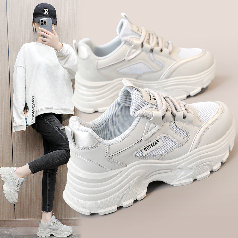 Damen Chunky Sneakers mit atmungsaktiver Mesh-Oberfläche und griffiger Laufsohle R&B