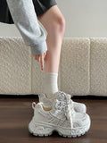 Damen Sportliche Chunky Sneakers mit atmungsaktivem Mesh-Obermaterial und rutschfestem Profil R&B