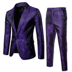 Herren elegantes Anzug-Set mit feinem Paisleymuster R&B